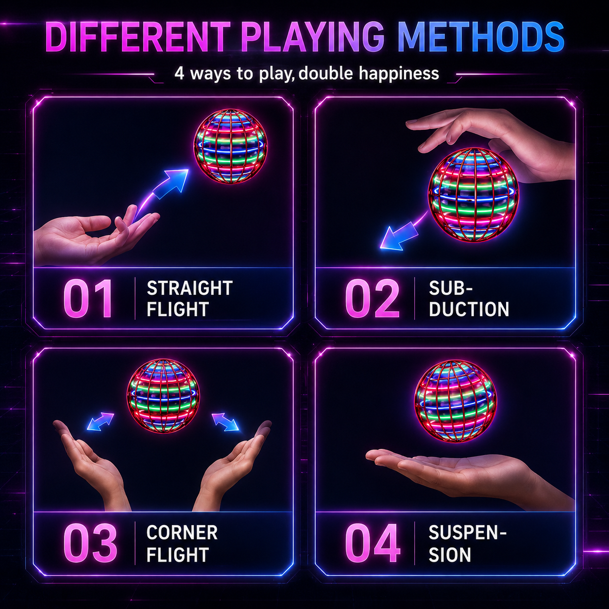 Flying Orb Ball — LED Boomerang Hover Toy